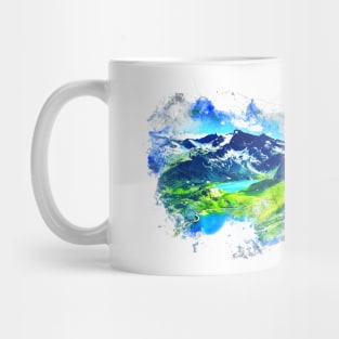 Mountain Range Painting Mug